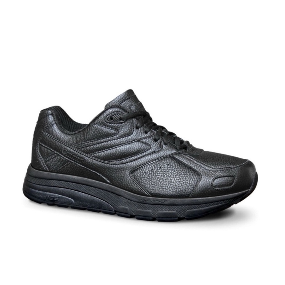 Cambrian Women Black Leather Orthopedic Walking Shoes US9 Comfort Classic Comfy